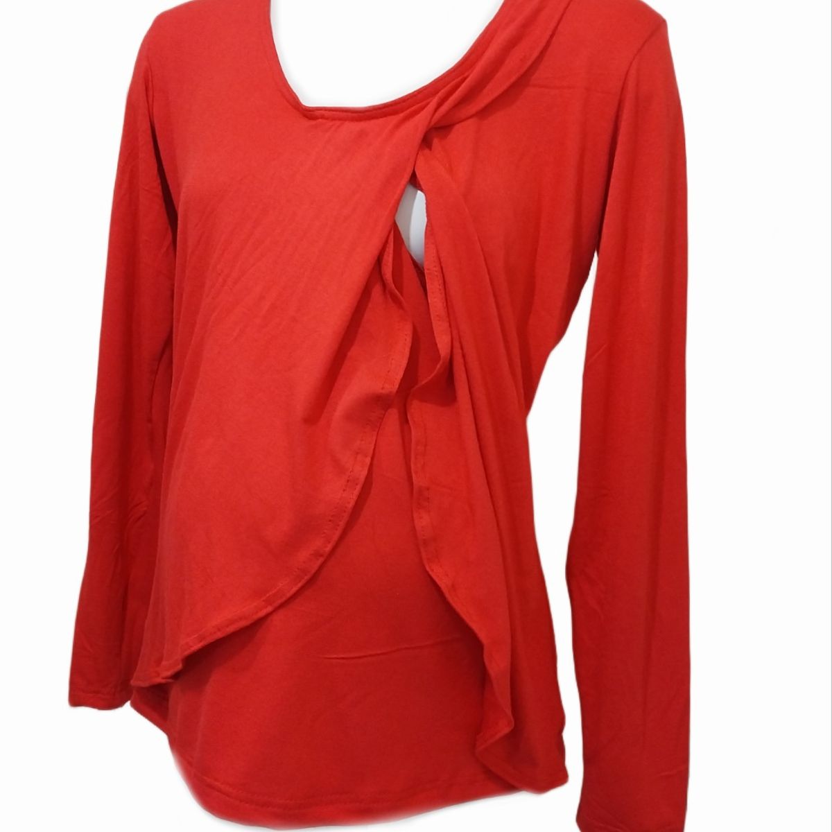 DMOM - Polera Maternal y Lactancia en Capas color Rojo