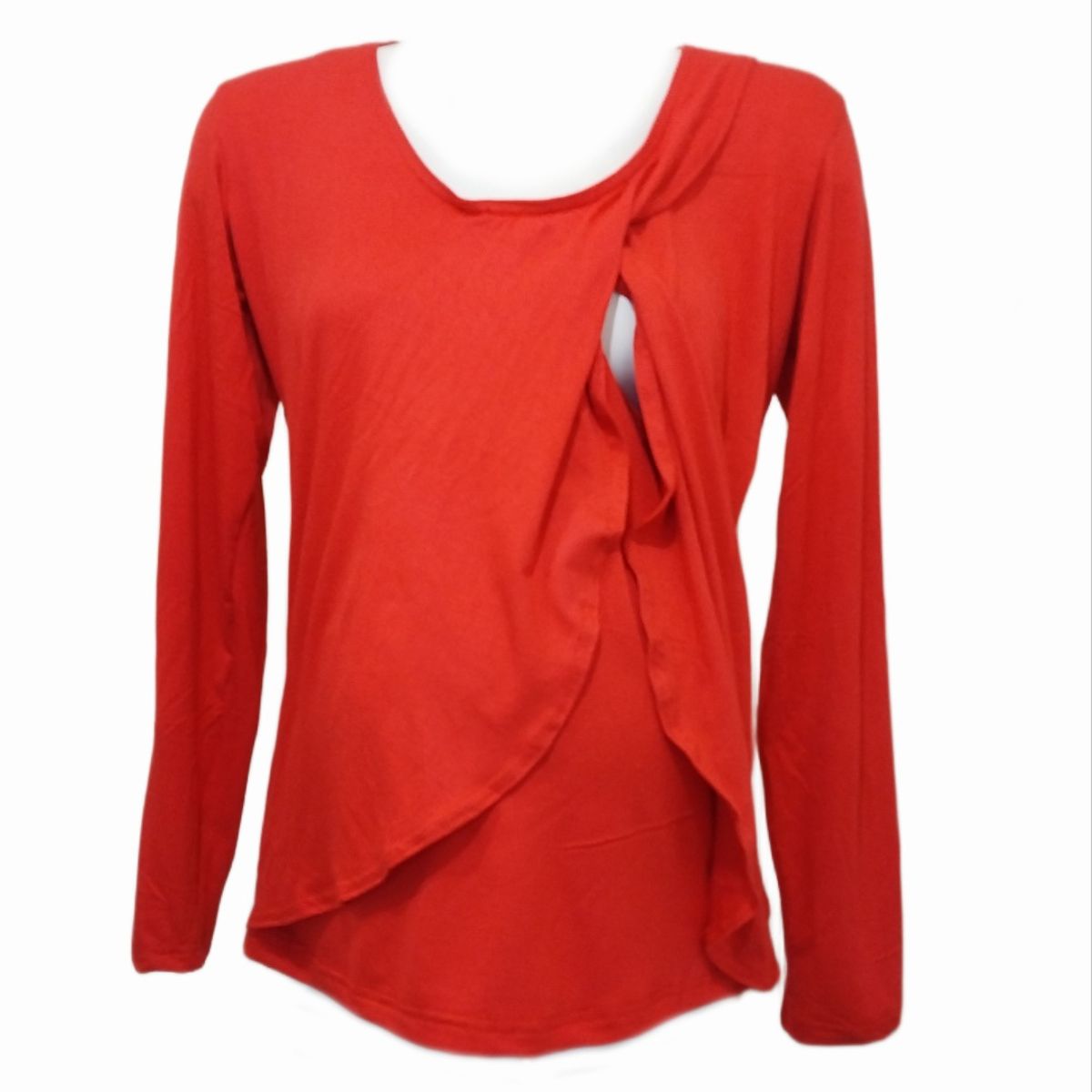 DMOM - Polera Maternal y Lactancia en Capas color Rojo