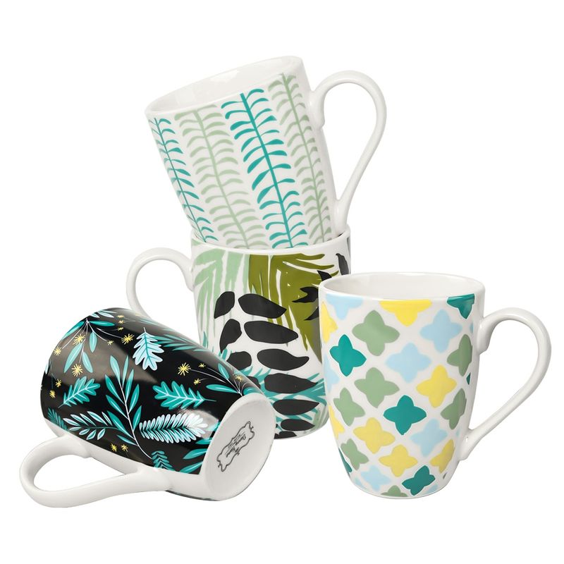 DANNY HOME - Set 4 Vasos Estilo Hojas 550 ml Danny Home