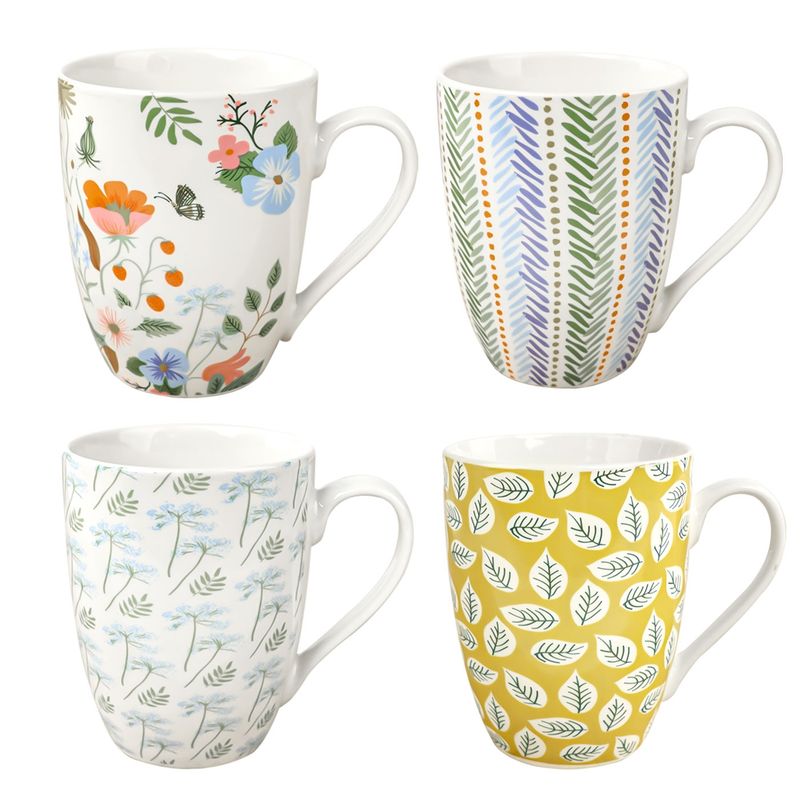 DANNY HOME - Set 4 Vasos Estilo Floreado 550 ml Danny Home