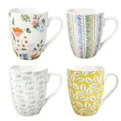 DANNY HOME - Set 4 Vasos Estilo Floreado 550 ml