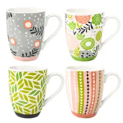 DANNY HOME - Set 4 Vasos Estilo Primavera 550 ml