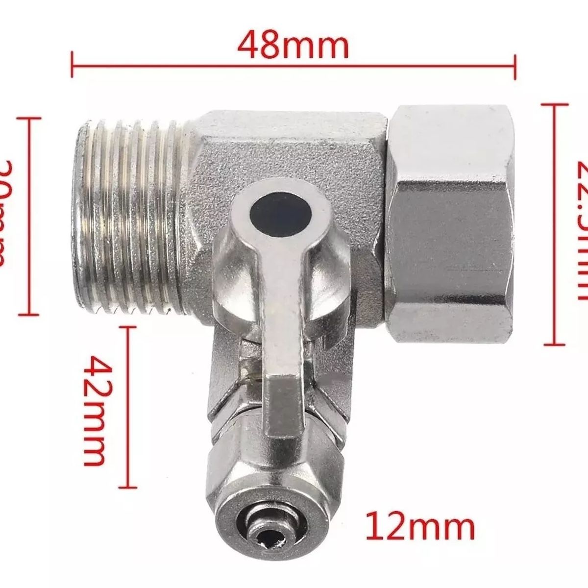 KUANGYE - Llave Paso Conexion 12 X14 Para Refrigerador Ice Maker