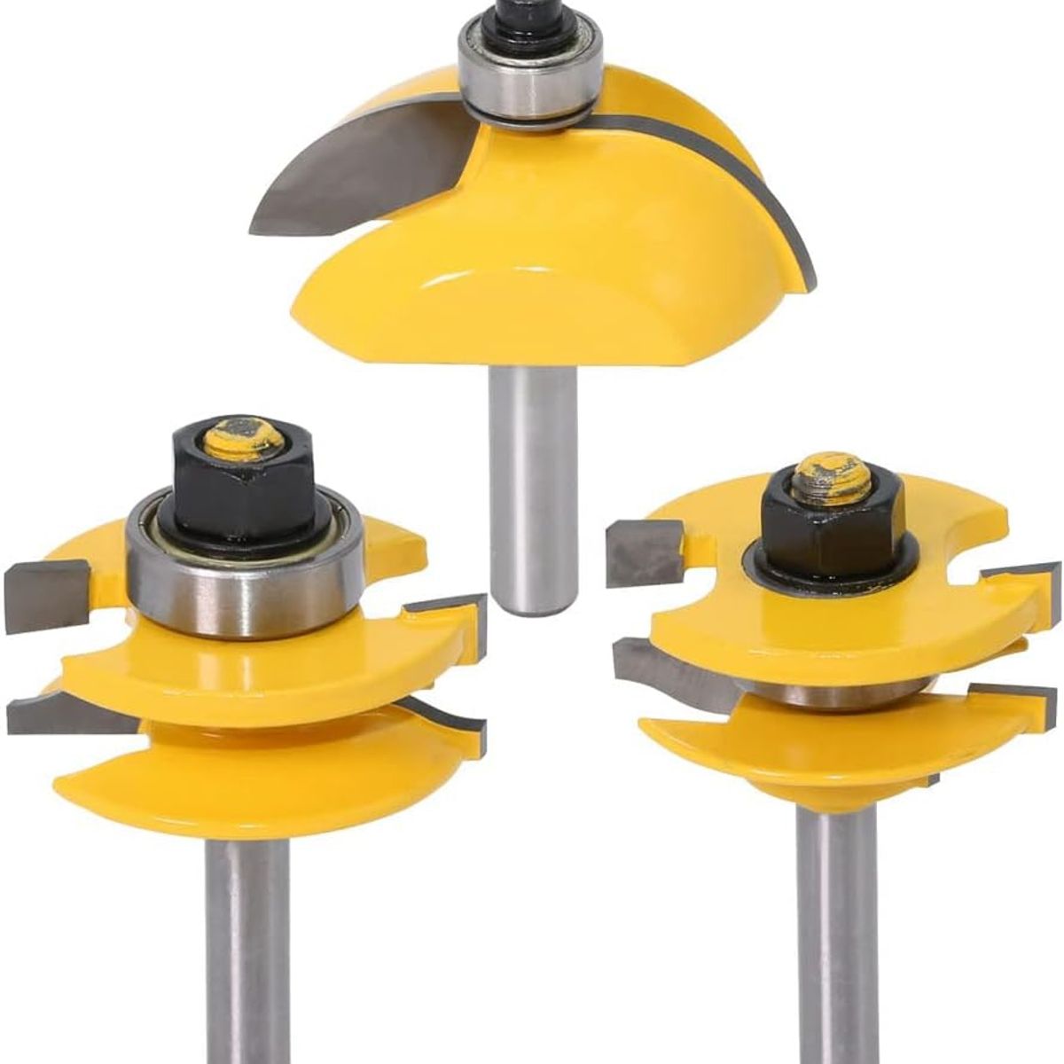 KUANGYE - Fresa Router 8mm Broca Ensamble Machimbrado Zanco Kit 3pzs