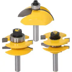 KUANGYE - Fresa Router 8mm Broca Ensamble Machimbrado Zanco Kit 3pzs