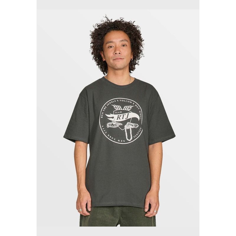 VOLCOM - Polera Rtj X Hot Wheels Sst Gris Hombre Volcom