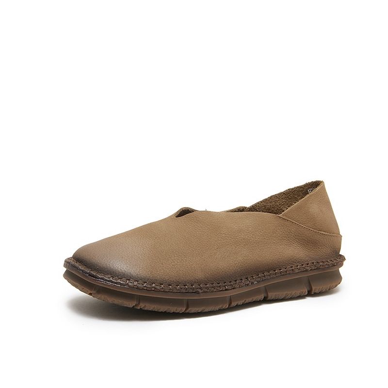 VATYERTY - Zapatos de gamuza informales sin cordones para mujer
