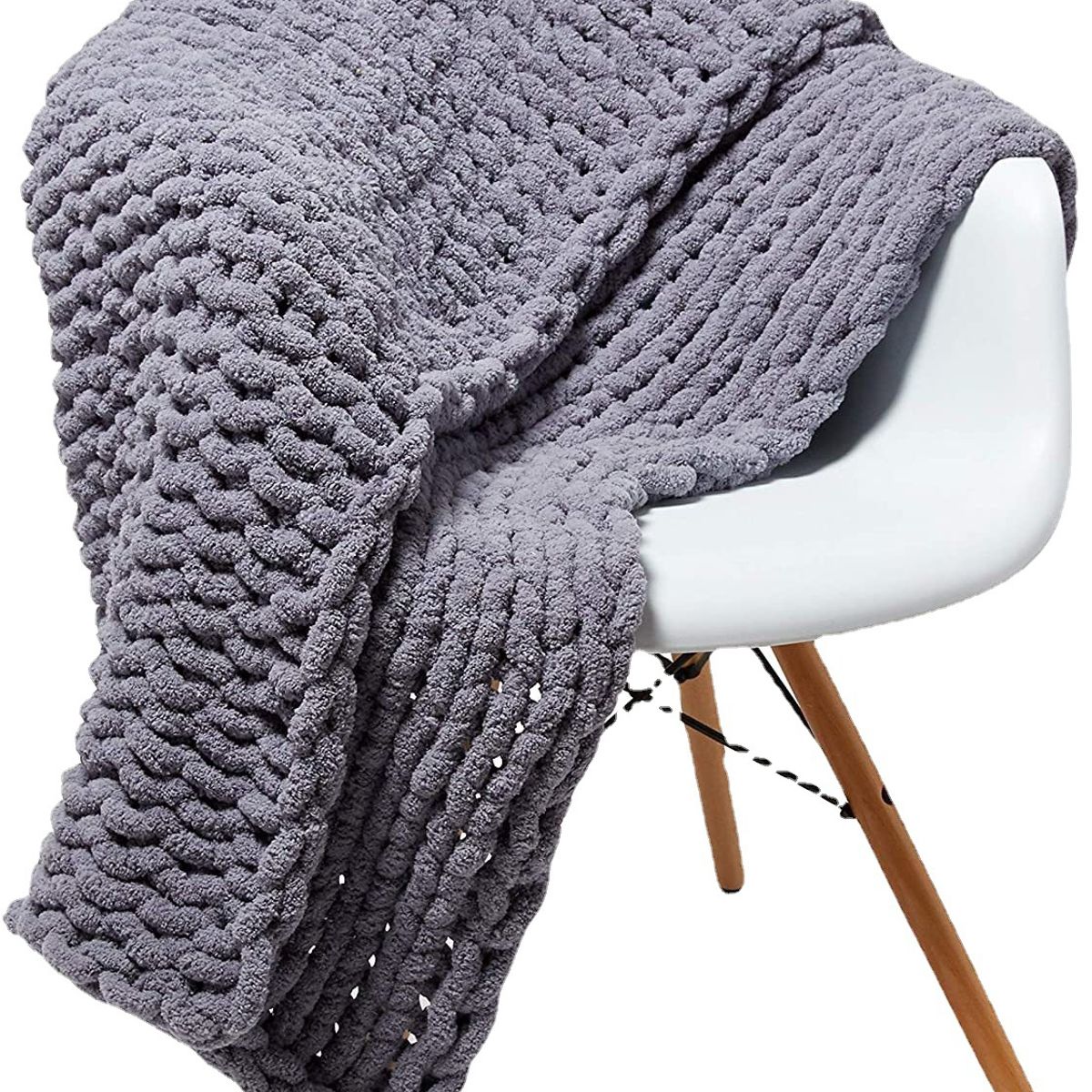 VATYERTY - Manta de punto grueso Adalina de algodón 80x100 cm