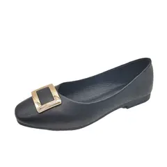 VATYERTY - Ballerinas Punta Redonda con detalle en Dorado para mujer