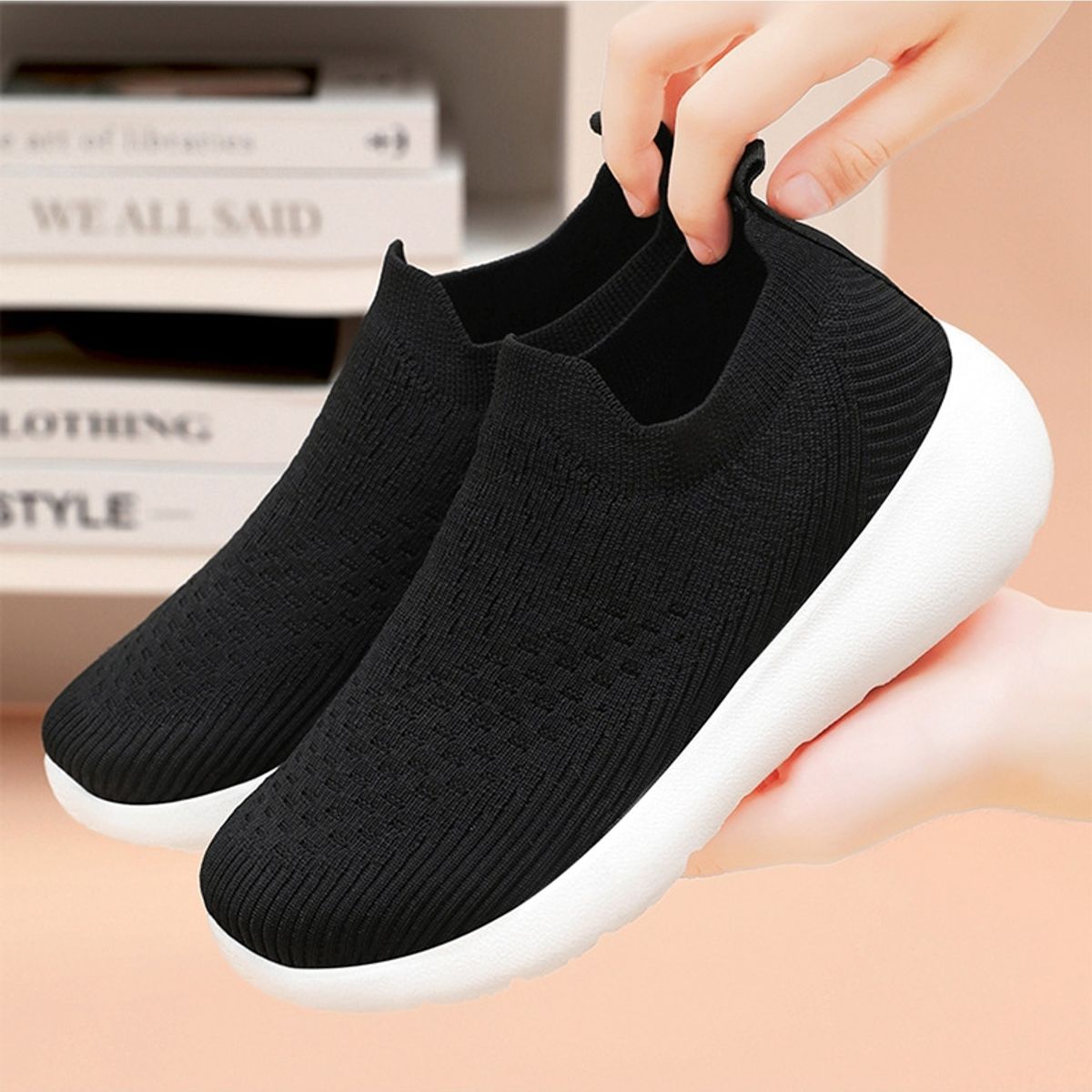 VATYERTY - Zapatillas cerradas ligeras y cómodas - Negro