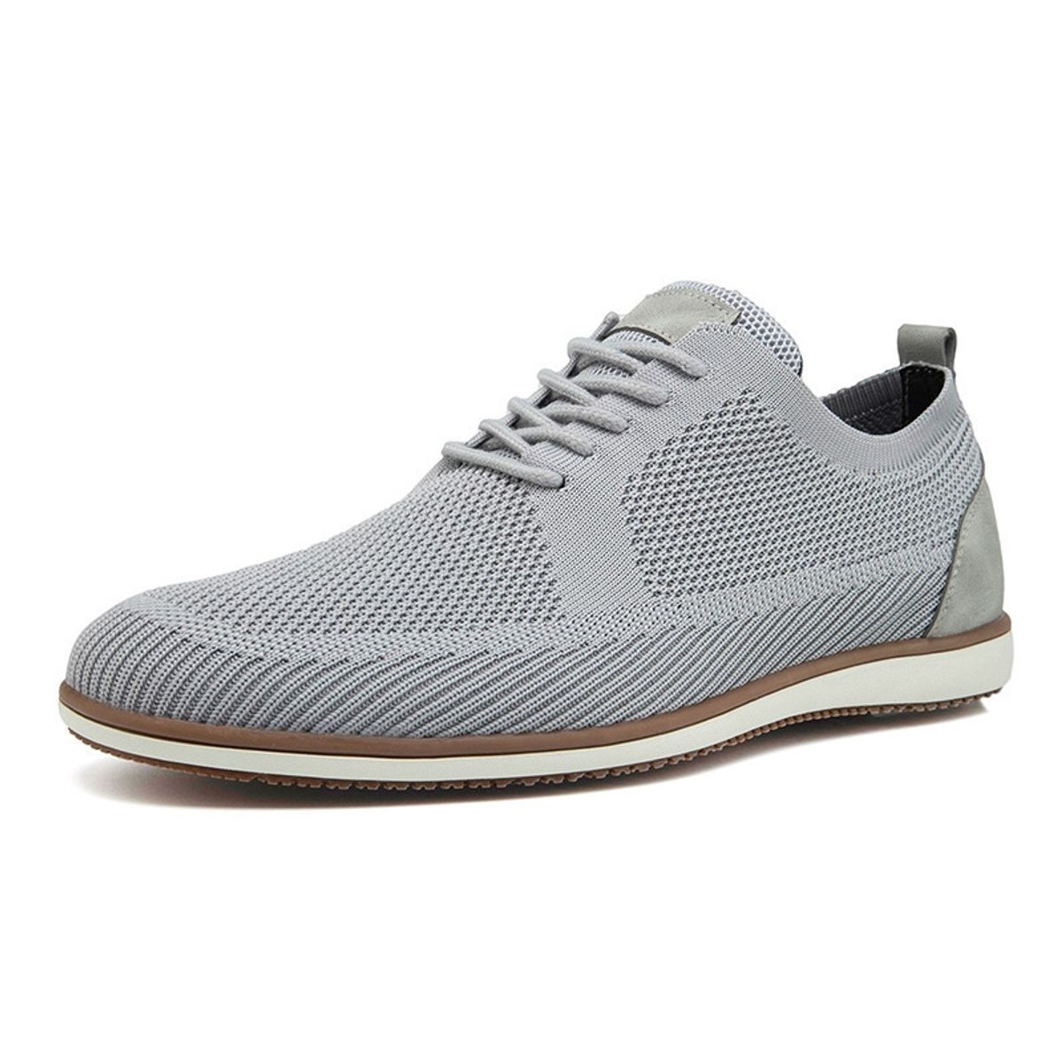 VATYERTY - Zapatillas casuales de punto para hombre - Gris