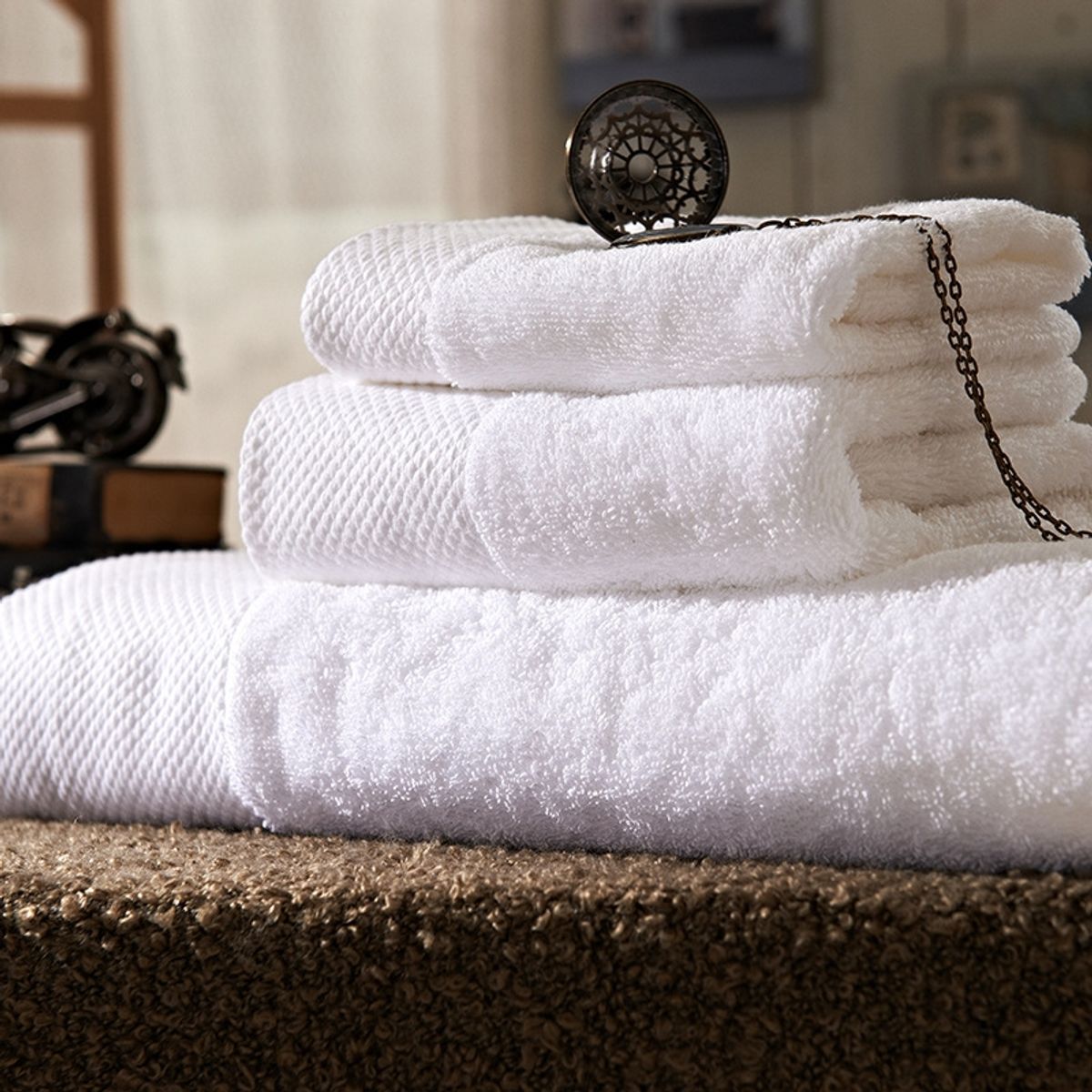 VATYERTY - Juego de toallas de algodón Luna de 6 piezas