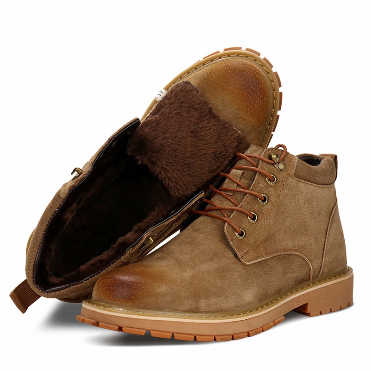 VATYERTY - Zapatos de trabajo antigolpes y antipinchazos con forro de polar