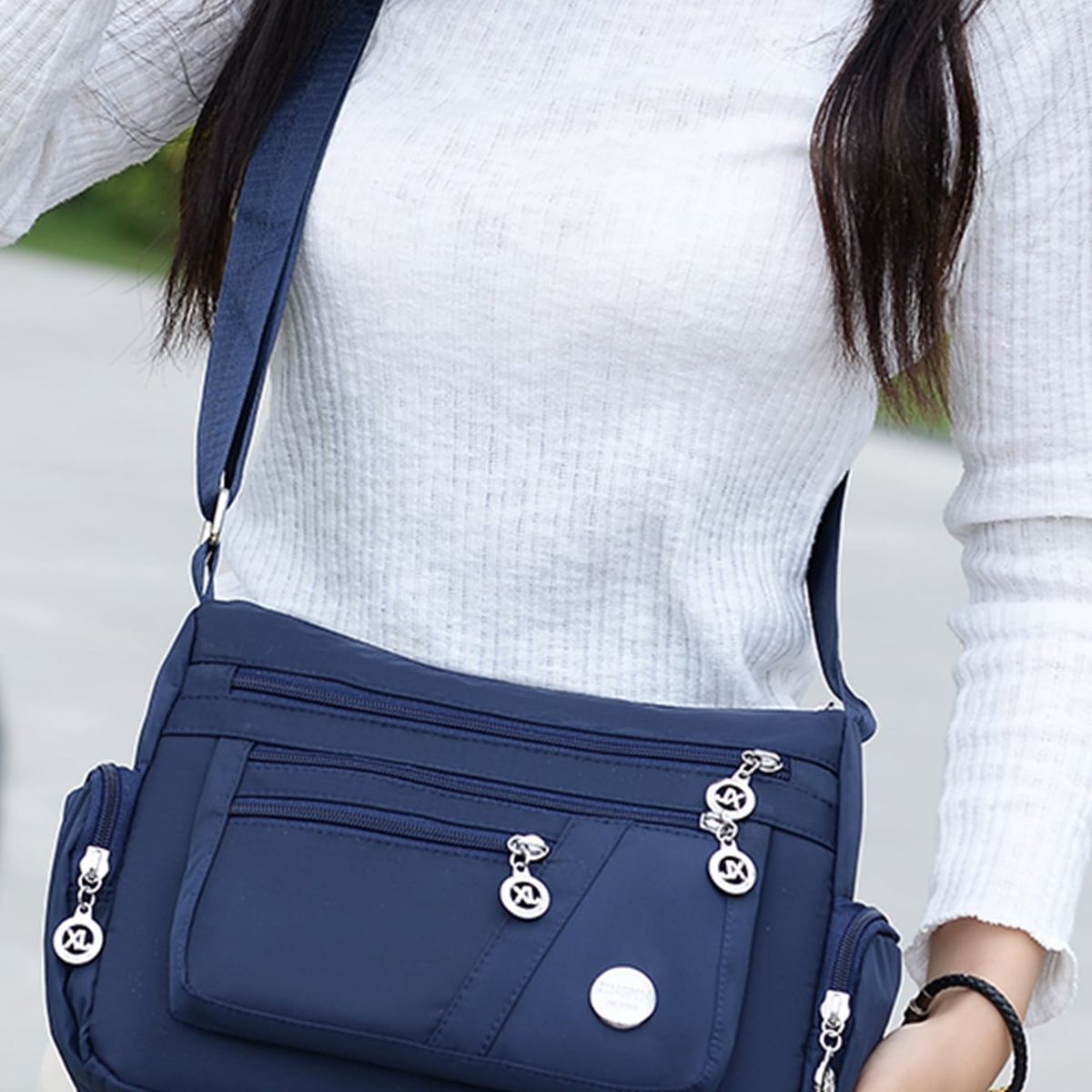 VATYERTY - Bolso bandolera minimalista Bolso bandolera de nailon para mujer