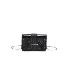 VATYERTY - Bolsa cuadrada mini unicolor con cadena PU