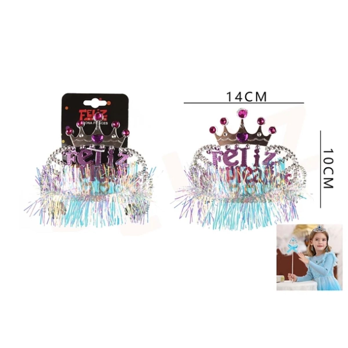 GENERICO - Corona Con Detalle Multicolor Con Frase Feliz Cumple