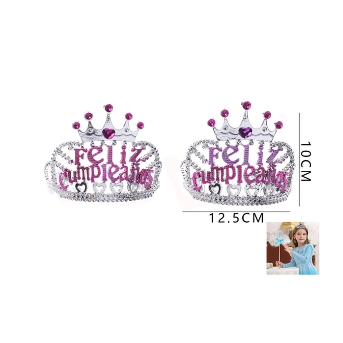 GENERICO - Coronas Con Frase De Feliz Cumpleaños