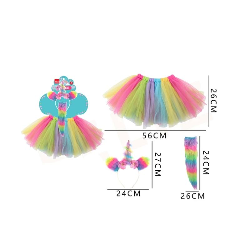 GENERICO - Set Disfraz Unicornio Con Tutu