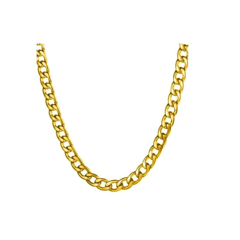 GENERICO - Collar Cadena Hombre Acero Inoxidable Grumet