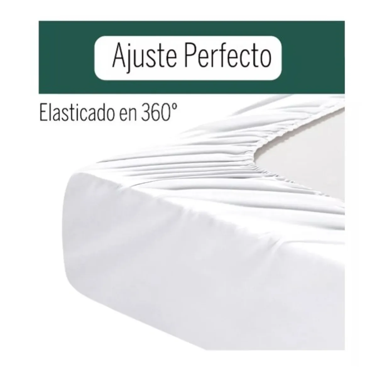 GENERICO - Juego De Sabanas 500 Hilos 2 Plazas De Algodon Gris