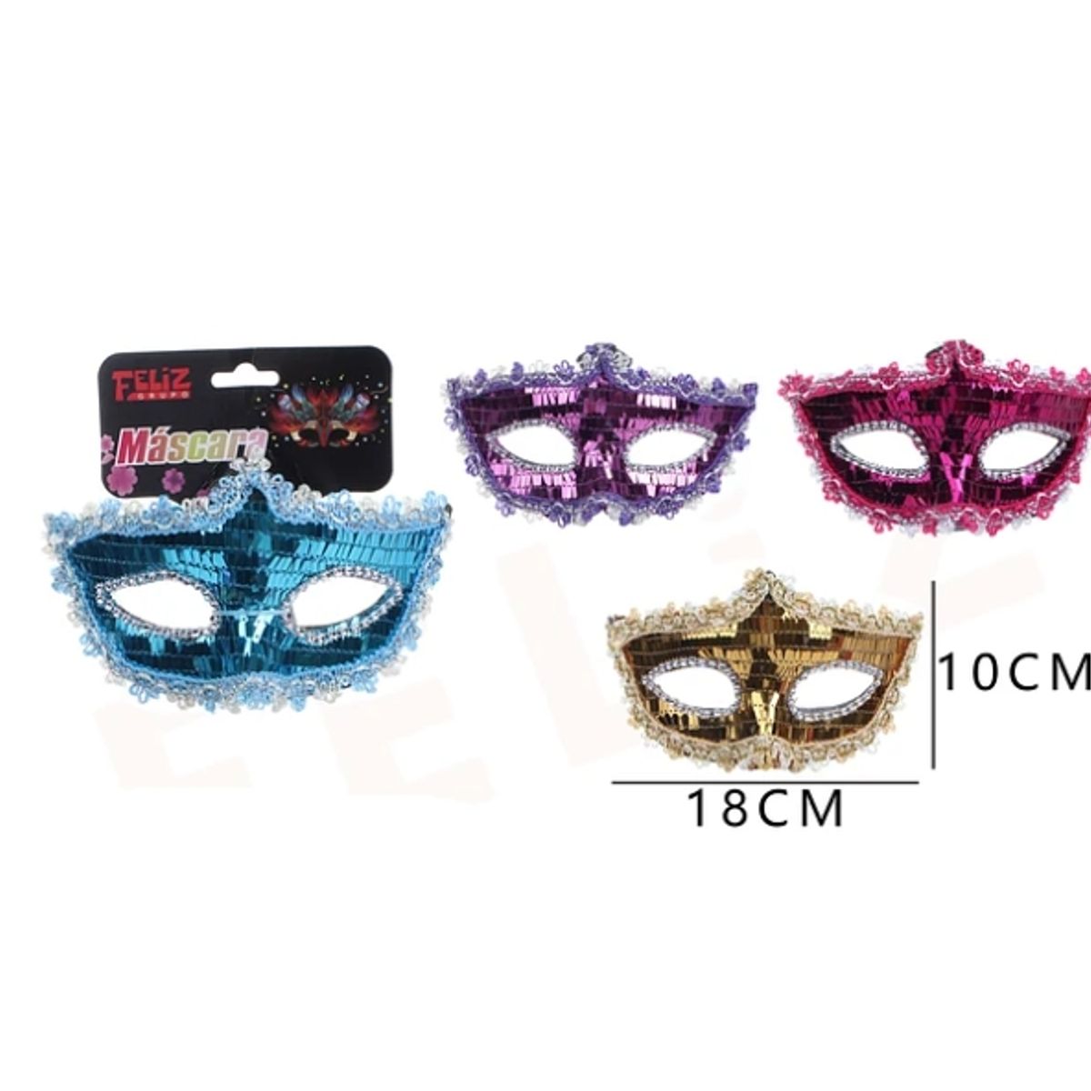 GENERICO - Antifaz Lentejuelas De 10x18 Cm