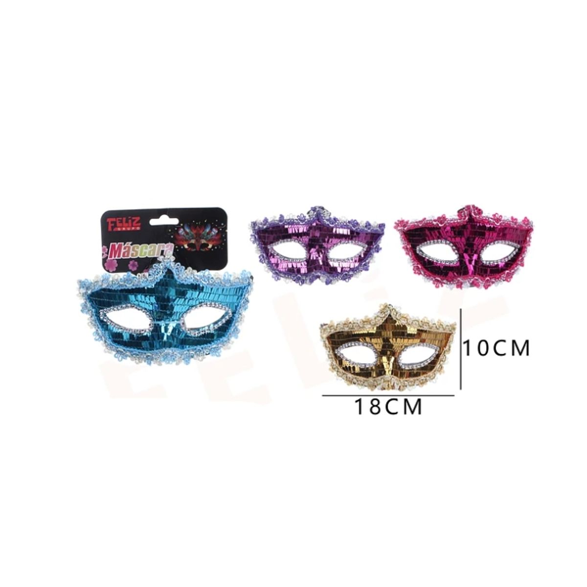 GENERICO - Antifaz Lentejuelas De 10x18 Cm