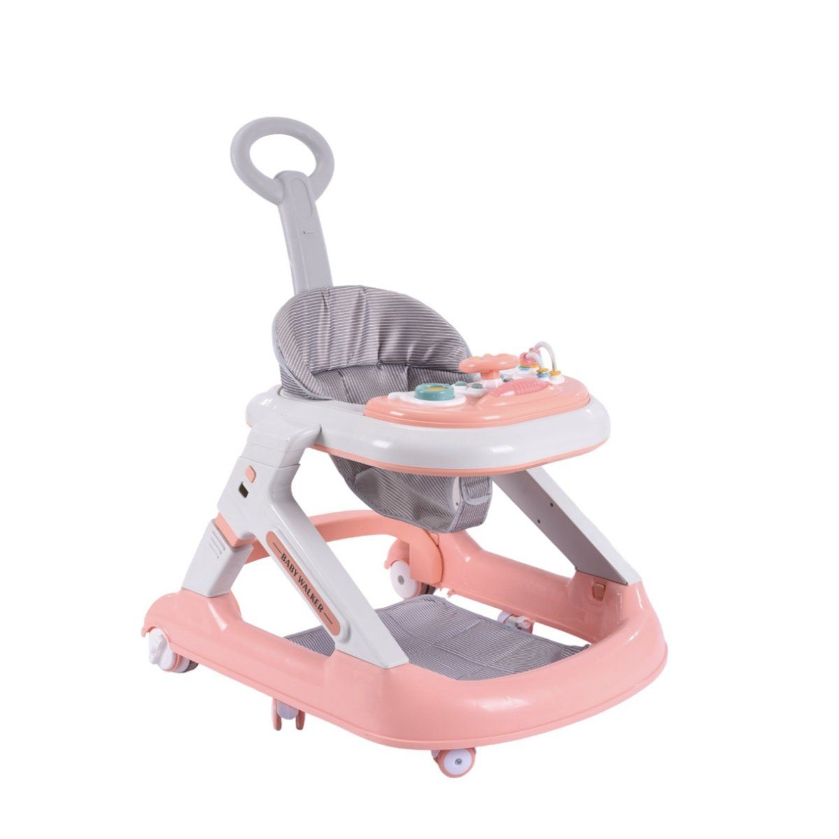 LUBABYCAS - Andador Caminador 5 En 1 Con Apoya Pies LuBabycas Rosado