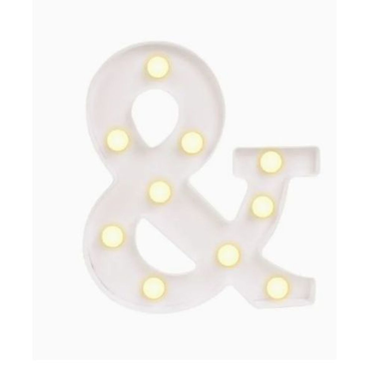 GENERICO - Signo Ampersand con Luces Led & Color Blanco
