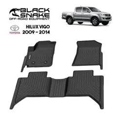 BLACK SNAKE OFF ROAD EQUIPMENT - Set Cubre Piso Calce Perfecto Toyota Hilux Vigo 2009-2014