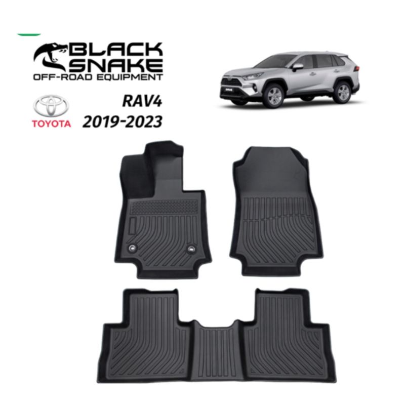 BLACK SNAKE OFF ROAD EQUIPMENT - Set Cubre Piso Calce Perfecto Toyota RAV4 2019-2024