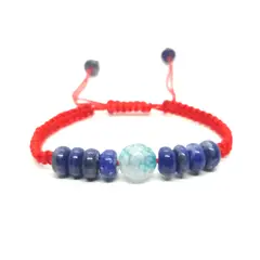GENERICO - Pulsera Piedra Ágata Mediterránea y Lapislázuli