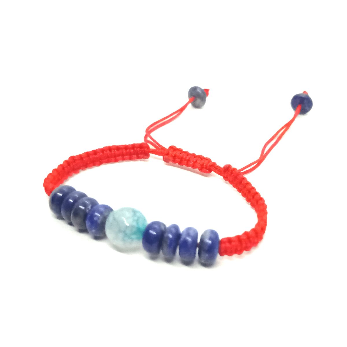 GENERICO - Pulsera Piedra Ágata Mediterránea y Lapislázuli