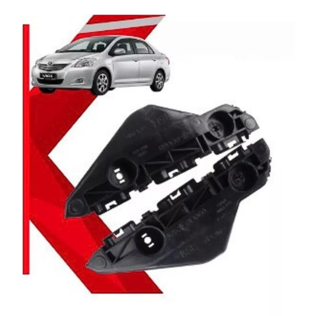 GENERICO - Par Ménsulas soporte Delantero Para Yaris Sedan 2007-2012