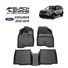 BLACK SNAKE OFF ROAD EQUIPMENT - Set Cubre Piso Calce Perfecto Ford Explorer 2015-2019