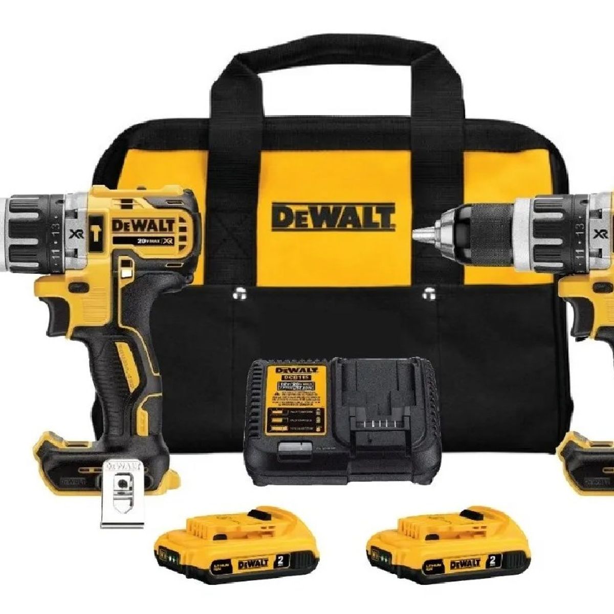 DEWALT - Kit 2 Taladros Percutor Inalámbricos Xr 20v Dewalt DCD796