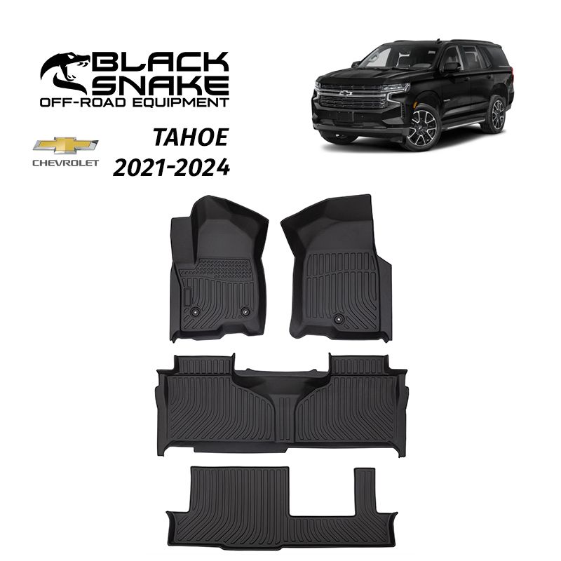 BLACK SNAKE OFF ROAD EQUIPMENT - Set Cubre Piso Calce Perfecto Chevrolet Tahoe 2021-2024