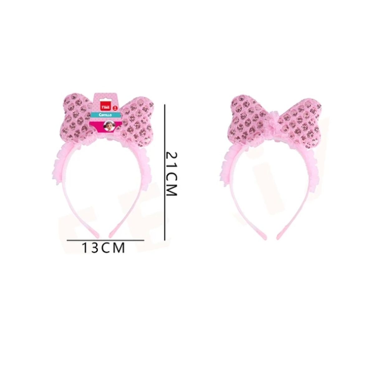 GENERICO - Cintillo Orejas Rosa 13x21 Cm