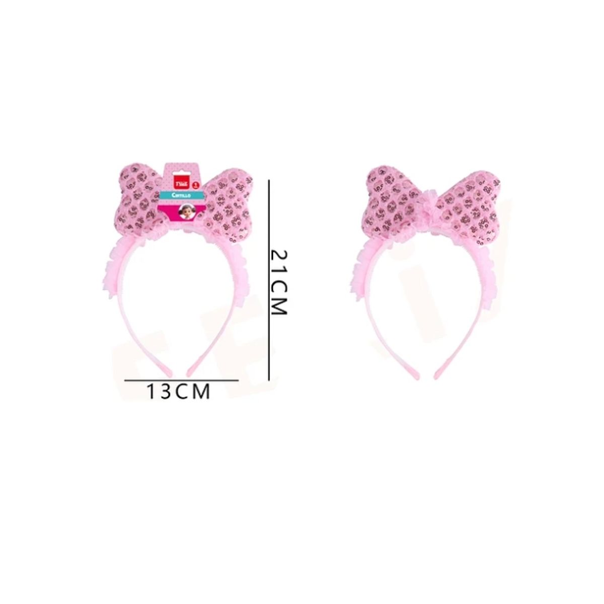 GENERICO - Cintillo Orejas Rosa 13x21 Cm