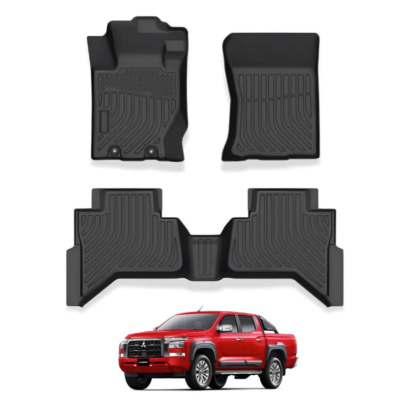 BLACK SNAKE OFF ROAD EQUIPMENT - Set Cubre Piso Calce Perfecto Mitsubishi L200 2025