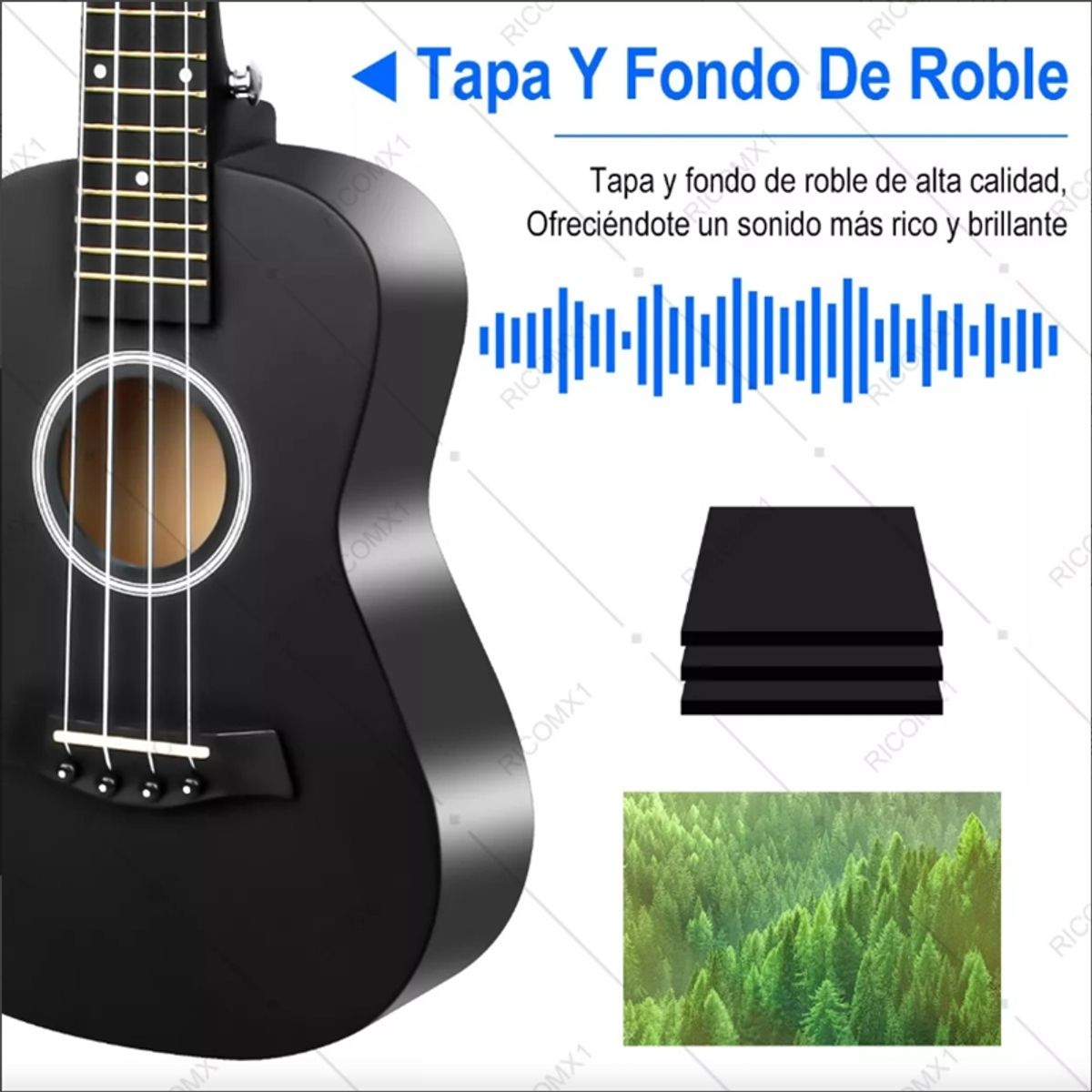 TNAKIEX - Kit De Soprano Concierto Acustico 23in Universal Ukelele