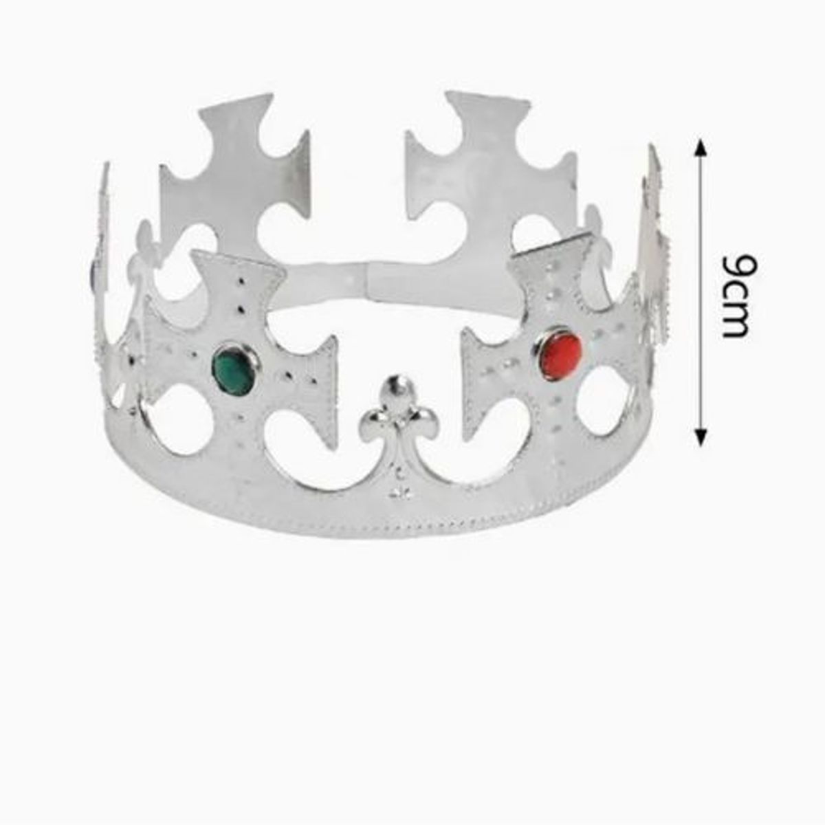 GENERICO - Tiara De Cumpleaños Color Plateado 9 Cm
