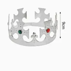 GENERICO - Tiara De Cumpleaños Color Plateado 9 Cm