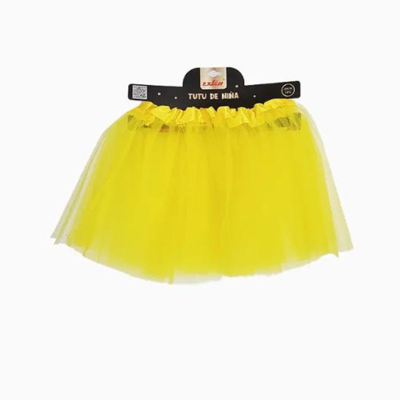 GENERICO - Tutú Color Amarillo Para Niñas Material Tela