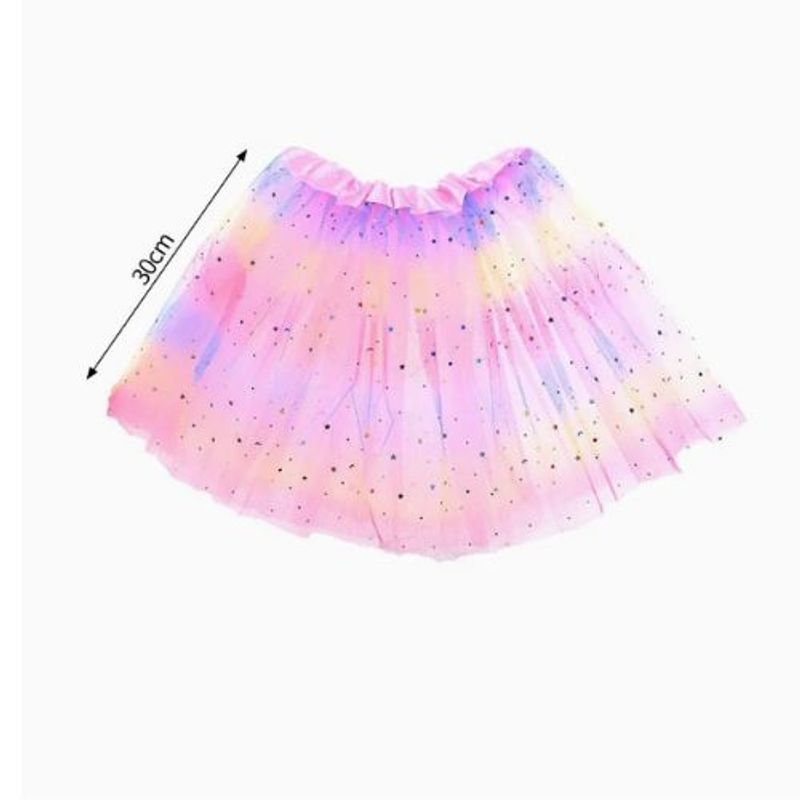 GENERICO - Tutu Arcoíris Lentejuelas 30 Cm Color Arcoiris