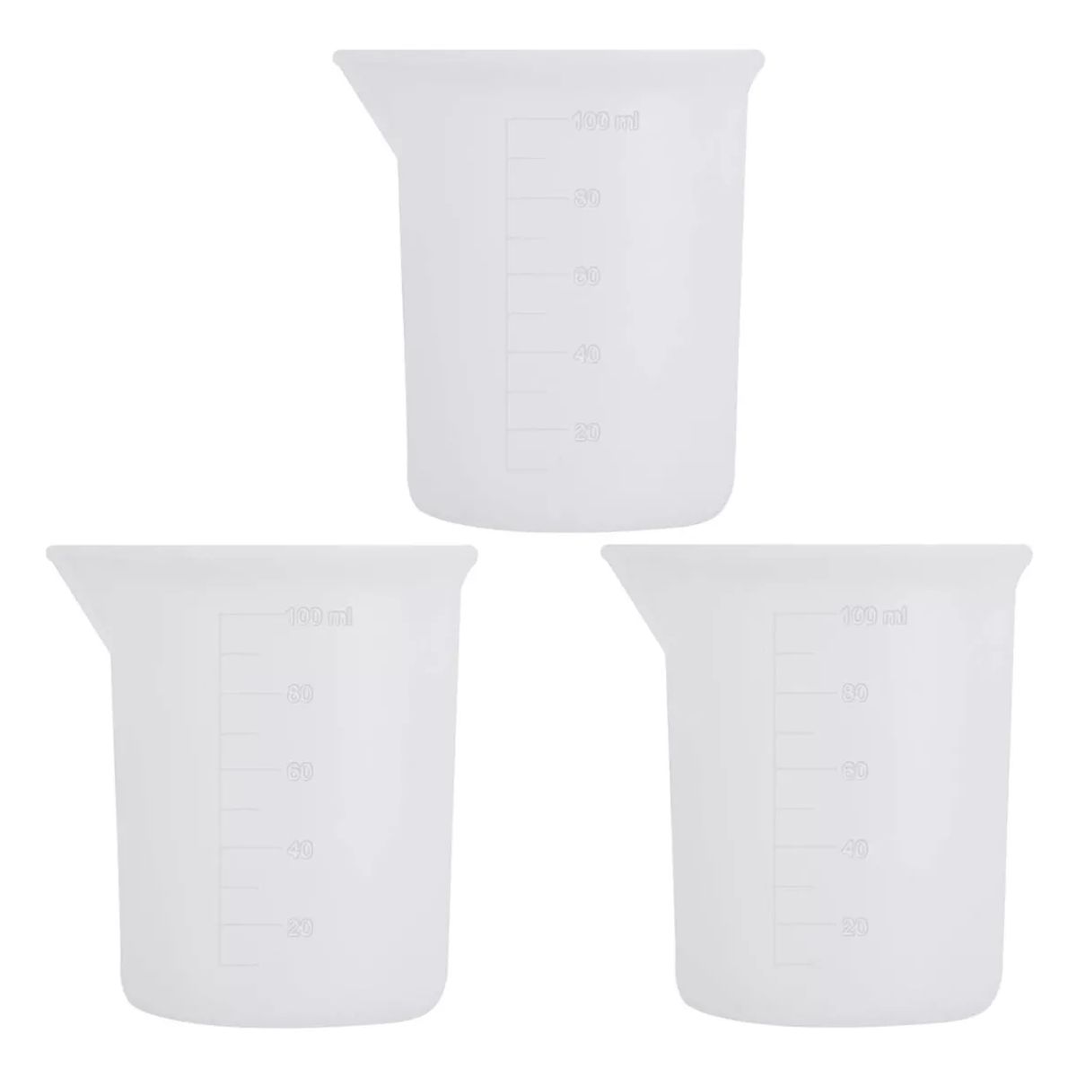 KUANGYE - Pack 3 Vasos Medidores para Resina Epóxica 100 ml