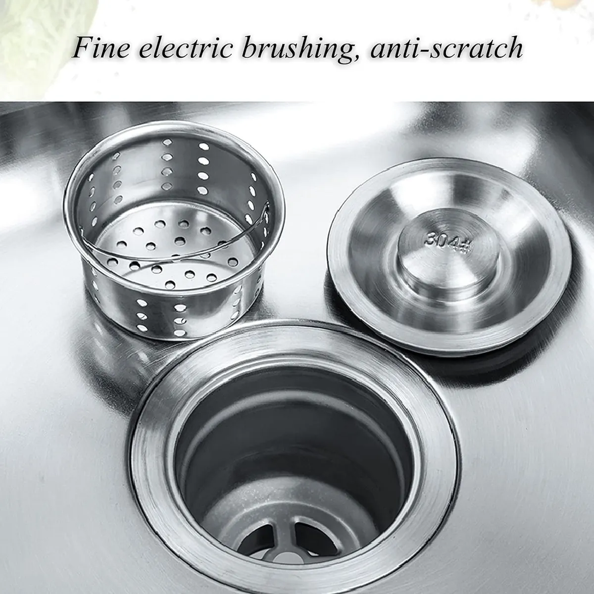 ARTDIY - Fregadero de acero inoxidable con grifo 55×50×80 CM