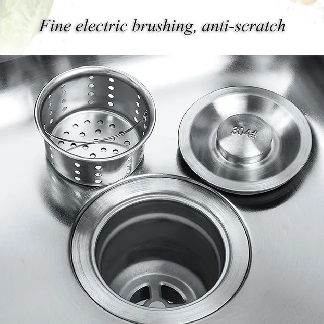 ARTDIY - Fregadero de acero inoxidable con grifo 55×50×80 CM