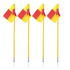 KUANGYE - Set De 4 Banderines De Corner Drb Con Estaca Y Resorte