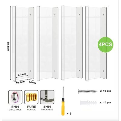 Imagen 2 del producto 4 Repisas Flotantes Estantes Flotantes De Acrílico
