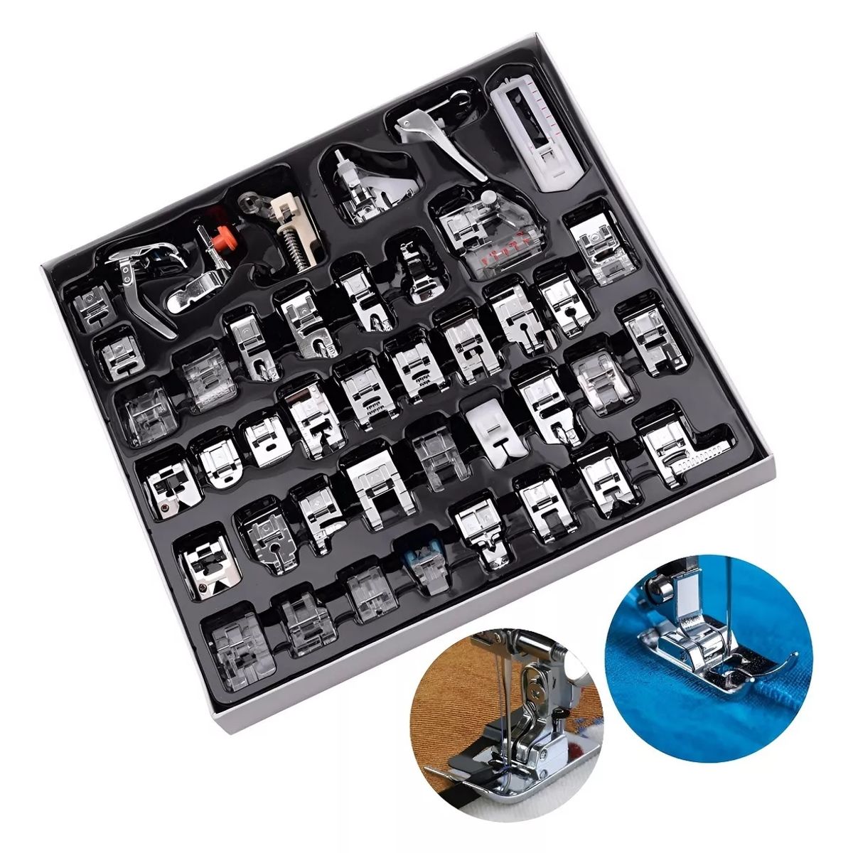 KUANGYE - Juego De Pies Prensatelas P/máquina De Coser Casera 48 Pzas